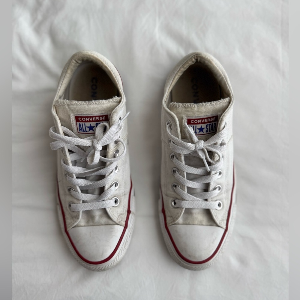 Converse All Star White and Red Sneakers